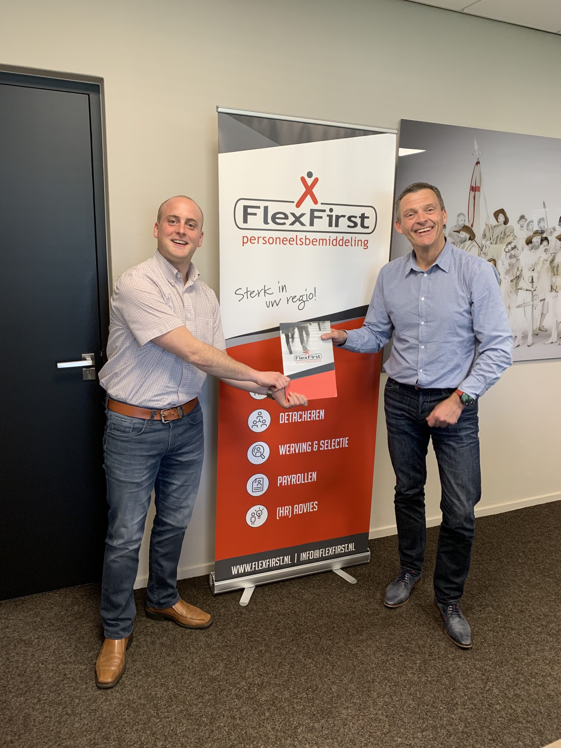 Ondernemer Hans flexfirst verwelkomt franchisenemer
